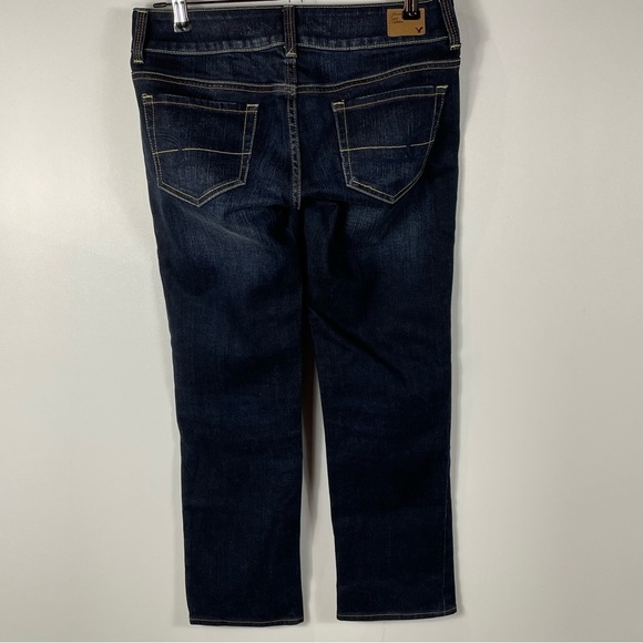 2 Pair American Eagle Outfitters Denim Jeans Dark Wash & Med-Light wash Size 2 - Picture 3 of 16